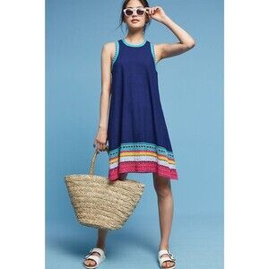 NWOT Akemi + Kin Anthropologie Crochet Trim Swing Dress